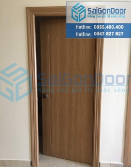 Cửa gỗ chịu nước Saigondoor lắp cho phòng ngủ và phòng tắm