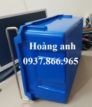 Hộp nhựa công nghiệp có quai sắt, khay nhựa A2, khay nhựa dùng trong ngành công nghiệp nặng