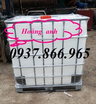 Bán tank nhựa 1000l, Tank nhựa 1000l có khung thép bao quanh, tank nhựa