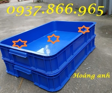 Khay nhựa đặc rỗng đựng hải sản, rổ nhựa rỗng, thùng nhựa đặc, khay nhựa