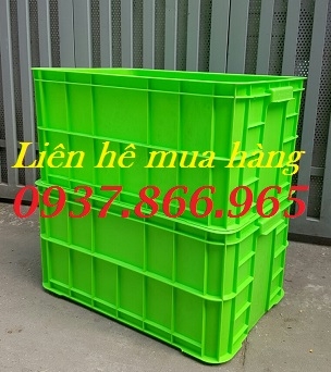 Thùng nhựa màu xanh dùng trong công nghiệp(sóng nhự bít),thung nhua dac