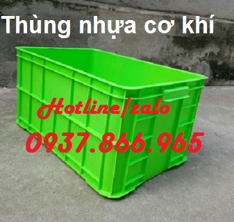 Thùng nhựa màu xanh dùng trong công nghiệp(sóng nhự bít),thung nhua dac