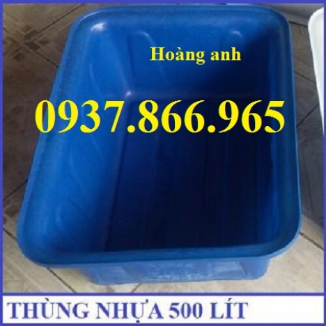 Thung nhua hinh chu nhat, bán thùng nhựa dung tích lớn, thùng nhựa nuôi cá