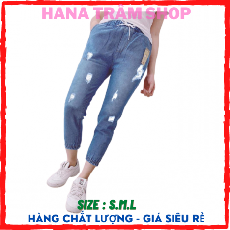 Quần Baggy Jean Nữ Lai Bo Tua