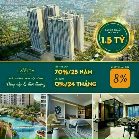 Bán dự án căn hộ cao cấp Lavita Thuận An 70m2 giá chỉ 1,6 tỷ