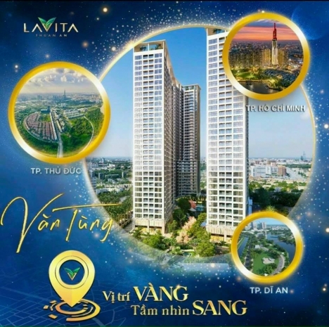 Bán dự án căn hộ cao cấp Lavita Thuận An 70m2 giá chỉ 1,6 tỷ