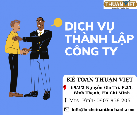 DỊCH VỤ THÀNH LẬP CÔNG TY