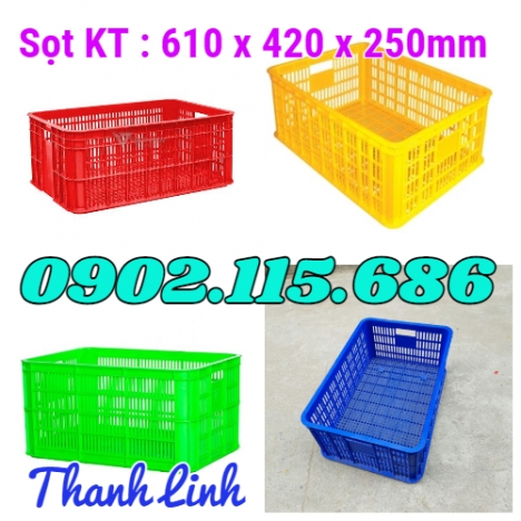 Sọt nhựa rỗng cao 25cm, sọt nhựa cao 2T5, sọt nhựa công nghiệp, sọt đựng hàng may mặc. link kiện , p