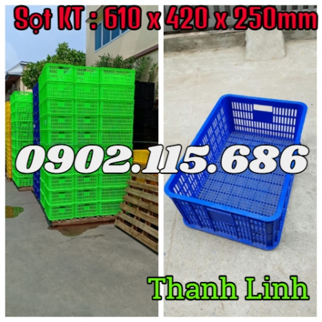 Sọt nhựa rỗng cao 25cm, sọt nhựa cao 2T5, sọt nhựa công nghiệp, sọt đựng hàng may mặc. link kiện , p