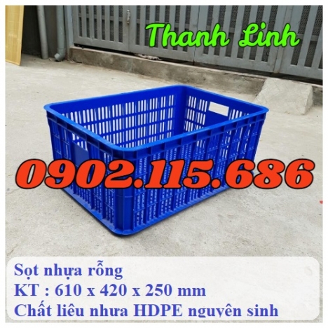 Sọt nhựa rỗng cao 25cm, sọt nhựa cao 2T5, sọt nhựa công nghiệp, sọt đựng hàng may mặc. link kiện , p