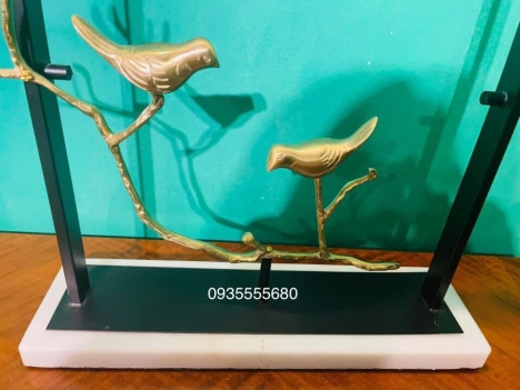Giao lưu bộ chim đậu cành chất liệu đồng