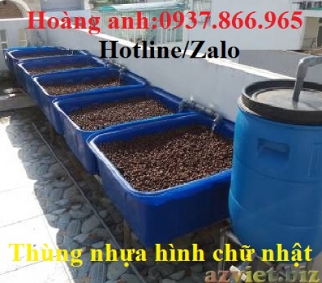Bán thùng nhựa trồng sen, thùng nhựa nuôi ốc, thùng nhựa dung tích lớn