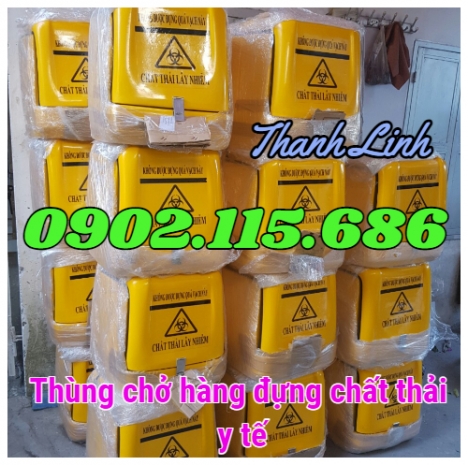 Thùng chở hàng y tế, thùng đựng vật tư y tế , thùng đựng chất thải y tế sau xe máy, thùng thu gom ch