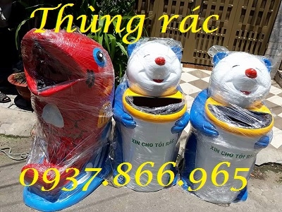Thùng rác tại các trường mần non, thùng rác trong khu nghỉ dưỡng, thùng rác gấu trúc