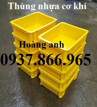 Khay nhựa đặc xếp chồng, thùng nhựa bít, khay nhựa đựng cờ-lê, khay nhựa công nghiệp