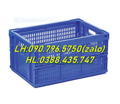 Sọt nhựa đặc (sóng bít) cao cấp, sóng nhựa hở đựng trái cây Q3