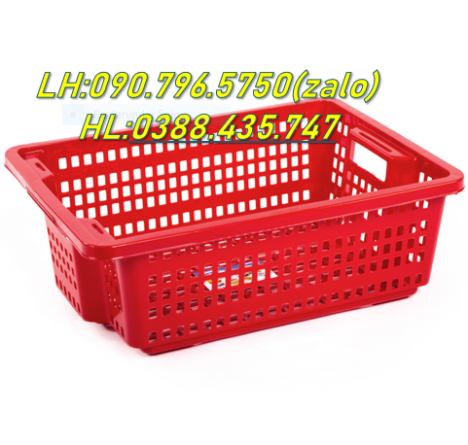 Sọt nhựa đặc (sóng bít) cao cấp, sóng nhựa hở đựng trái cây Q3