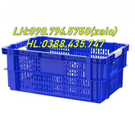 Sọt nhựa đặc (sóng bít) cao cấp, sóng nhựa hở đựng trái cây Q3