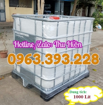 Tank nhựa IBC 1000 lít, tank nhựa có khung thép, tank đựng hóa chất