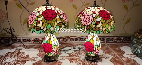 Giao lưu đôi đèn ngủ hoa hồng đa sắc
