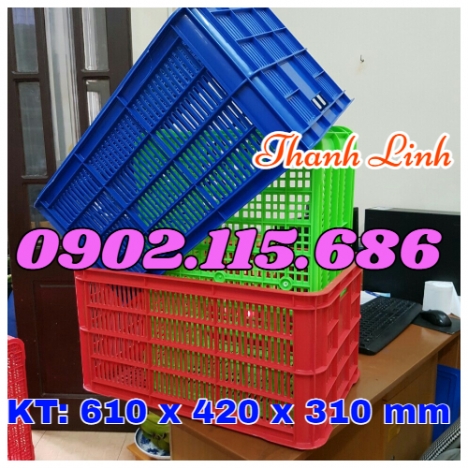 Sọt nhựa rỗng HS004, sóng nhựa rỗng HS004, sọt nhựa cao 31cm, sọt nhựa công nghiệp, sọt đựng nông sả