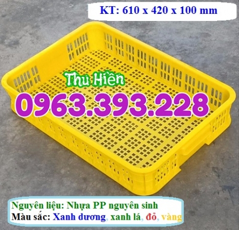 Sọt nhựa đựng trái cây, sọt nhựa cao 10cm, rổ nhựa công nghiệp