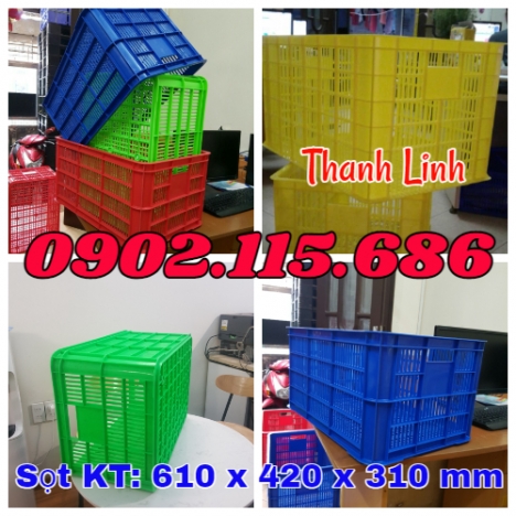 Sọt nhựa rỗng HS004, sóng nhựa rỗng HS004, sọt nhựa cao 31cm, sọt nhựa công nghiệp, sọt đựng nông sả