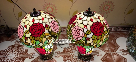 Giao lưu đôi đèn ngủ hoa hồng đa sắc