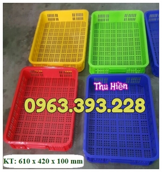 Sọt nhựa đựng trái cây, sọt nhựa cao 10cm, rổ nhựa công nghiệp