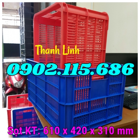 Sọt nhựa rỗng HS004, sóng nhựa rỗng HS004, sọt nhựa cao 31cm, sọt nhựa công nghiệp, sọt đựng nông sả