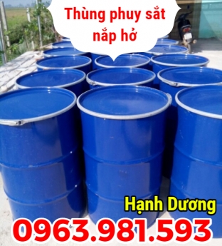 Thùng phuy sắt nắp hở, phuy mở 220L