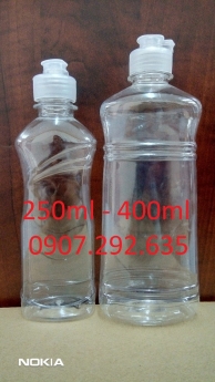 Chai nhựa trong suốt 250ml-400ml từ chất liệu nhựa pp,hdpe,pet