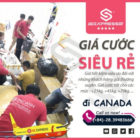 Tham khảo bảng giá gửi hàng đi Canada