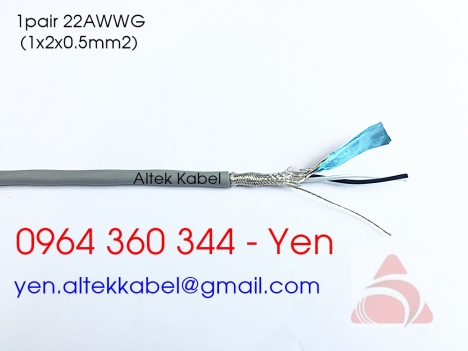 Cáp tín hiệu vặn xoắn Altek Kabel Al Foil (1x2x0.5mm2)