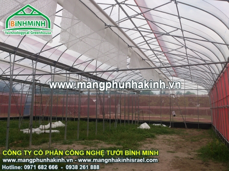 Thiết kế hệ thống kỹ thuật nhà lưới, nhà lưới trồng dưa lưới, nhà lưới nhà kính, nhà lưới giá rẻ
