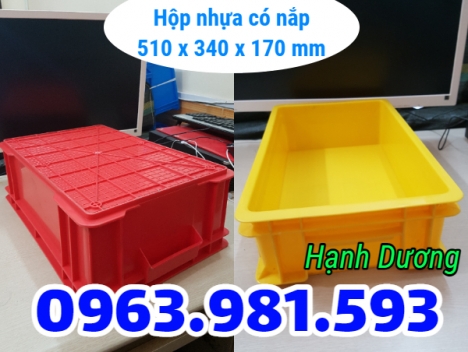 Hộp nhựa có nắp B4, thùng nhựa cơ khí