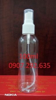 chai nhựa trong suốt100ml,gia công cao cấp