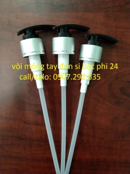 vòi móng tay đen si bạc phi 24