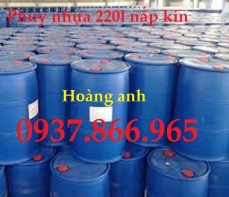 Thùng phuy 220lit nắp kín, phuy nhựa cũ, thùng phuy mới cũ tại hà nội