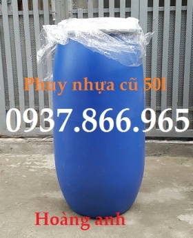 Thùng phuy 220lit nắp kín, phuy nhựa cũ, thùng phuy mới cũ tại hà nội