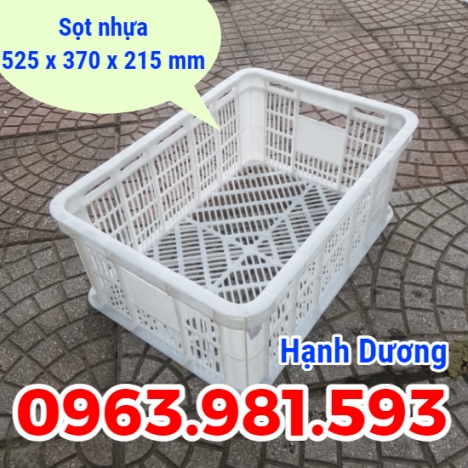 Sọt nhựa hoa quả HS018, sọt nhựa, sóng rỗng HS018