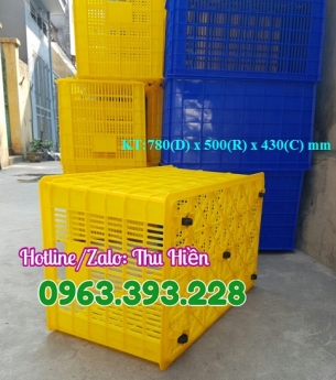 Sọt nhựa 5 bánh xe, sọt đựng hàng có bánh xe