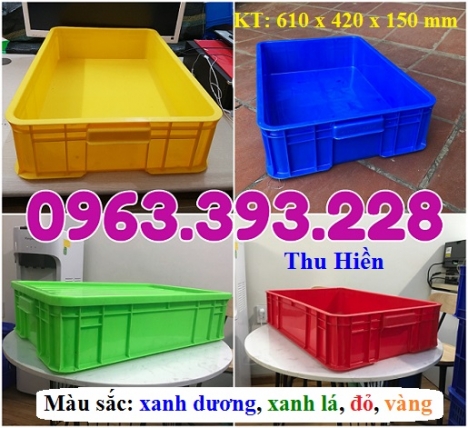 Thùng nhựa đặc có nắp tại Hà Nội, Khay nhựa cao 15 HS007