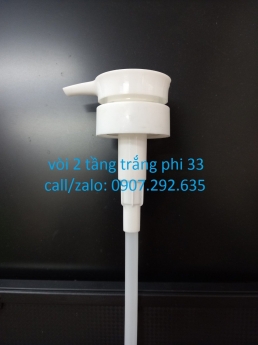 vòi  2 tầng trắng phi 33 gia công chuyên dùng  cao cấp