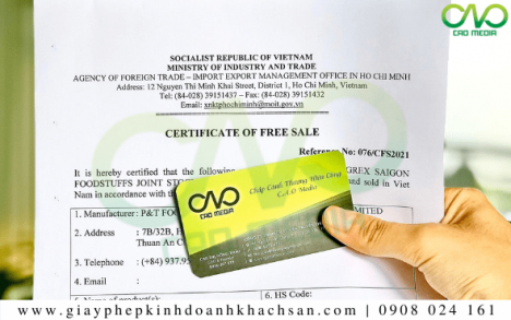 Xin giấy phép lưu hành tự do sản phẩm bánh bao