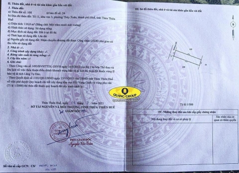 Bán gấp lô đất Lê Ngô Cát Thành phố Huế
