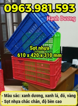 Sọt nhựa 3T1, sóng nhựa HS004, sọt hoa quả