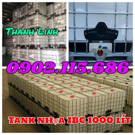 Thùng nhựa, tank nhựa IBC 1000L, bồn nhựa mới , bồn IBC mới 100%, thùng nhựa 1000 lít tại Hà Nội, ta