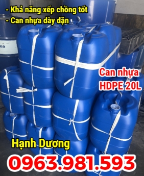 Can nhựa HDPE 20L, can nhựa nguyên sinh