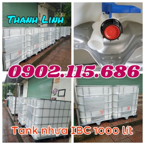 Thùng nhựa, tank nhựa IBC 1000L, bồn nhựa mới , bồn IBC mới 100%, thùng nhựa 1000 lít tại Hà Nội, ta